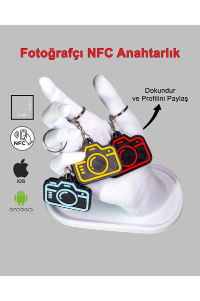 Çipli (NFC) Fotoğrafçı Kamera Anahtarlık
