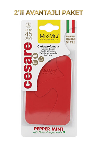 Mr&Mrs Fragrance Cesare Kart - Oto Araç Kokusu, Asma Kart Kokusu - Pepper Mint