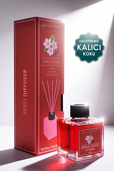MOUVEMENT Kiraz Çiçeği 100 ml Bambu Çubuklu Oda Kokusu – Bahar Esintisiyle Ca...
