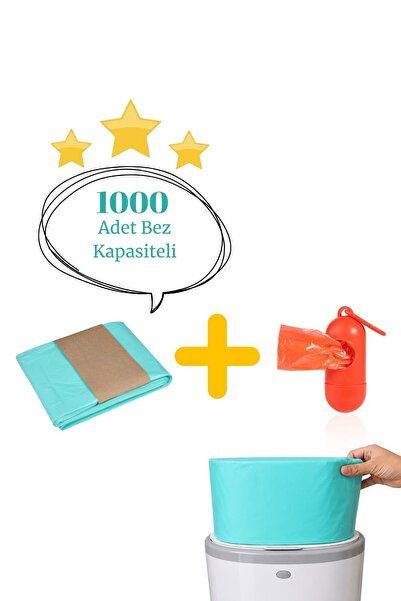 Korbell 16L Çöp Kutuları Ile Uyumlu - 1000 Adet Bebek Bezi Kapasiteli Paket Y...