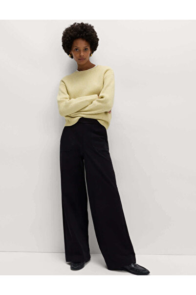 Marks & Spencer Denim Elastik Belli Wide Leg Pantolon