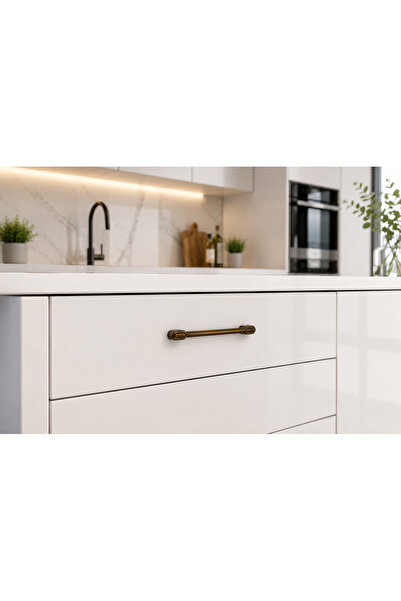 Haskan Alp Kulp 224mm/256mm Antik Sarı. Dolap, Çekmece ve Mobilya için