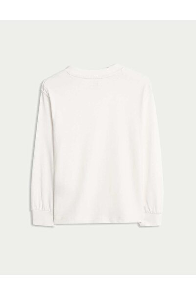 Marks & Spencer Saf Pamuklu Uzun Kollu Tişört (2–8 Yaş)
