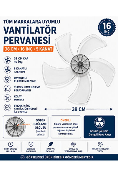 Beko Altus Flavel Vantilatör 5 Kanatlı Pervane 9178007439