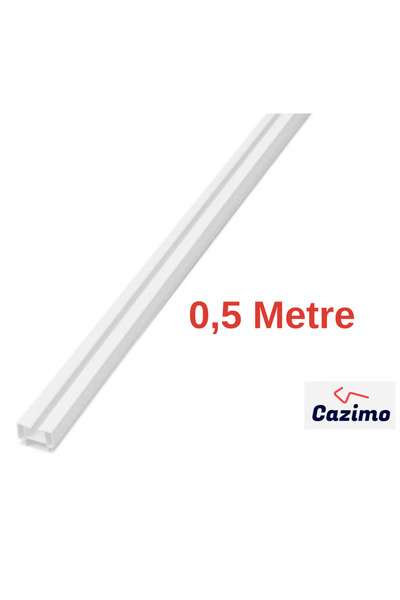 CAZIMO PVC Tekli Perde Rayı Korniş Sistemi Ölçü Seçenekli Tavan Kornişi