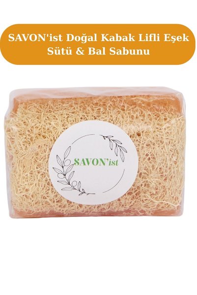 SAVON'ist صابون حليب الحمار والعسل من ألياف القرع الطبيعية يساعد على تخفيف ظهور الشعر المتشابك.