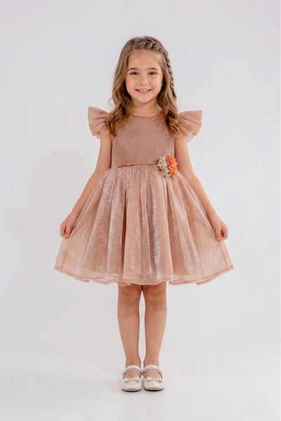 Eray Kids Rochie de seara pentru fete cu volane cu maneci