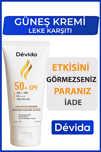 Devida Leke Karşıtı Makyaj Altı Güneş Kremi Spf 50 Cilt Aydınlatıcı Ton Eşitl...