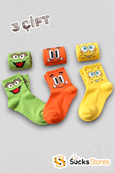 Socks Stores 3 أزواج من الجوارب القطنية الناعمة المزخرفة للجنسين