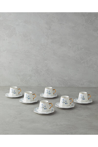 English Home Lavendpetal New Bone China 12 Parça 6 Kişilik Kahve Fincan Takım...