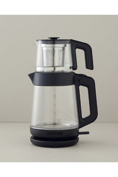 English Home CMK 6001 Cam Çay Makinesi ve Kettle Siyah