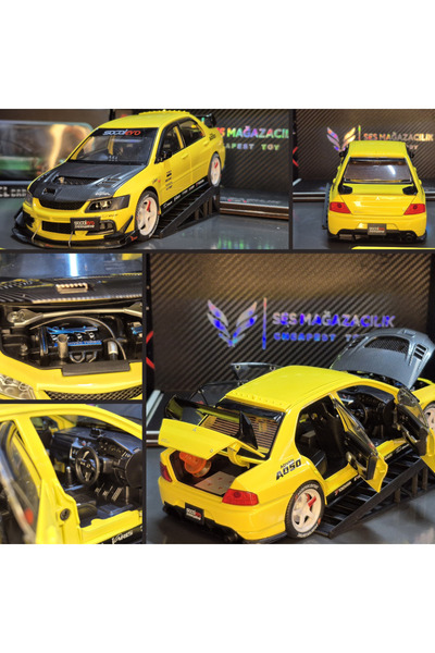shop Mitsubishi Lancer Evolution Dökme Metal Model Araba – 1:24 Ölçek SARI