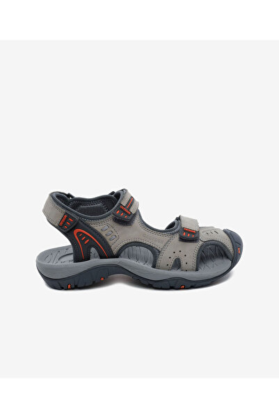 Greyder Women's Light Gray Genuine Leather Sandals 5Y2Cs30644