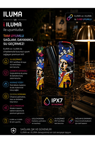 Zigver IQOS ILUMA KAPAKLI KILIF GRAFFİTİ DESENLİ (TERREA İLE ÇALIŞAN CİHAZA U...
