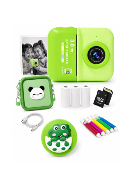 FAMIFY Aparat foto instant Polaroid pentru copii, 48MP, 1080P, imprimare term...