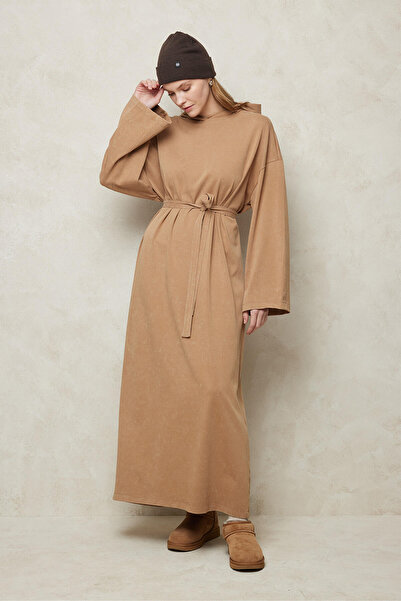 Manuka SWEATKLEID MIT VERBLEICHTEM EFFEKT KAMEL