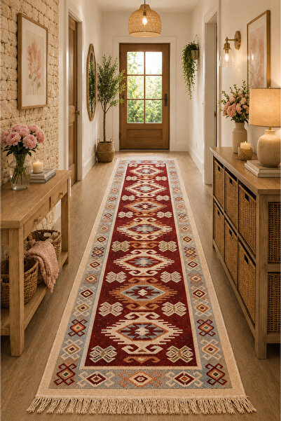 OEM Rug , double-sided, size 80x300cm red