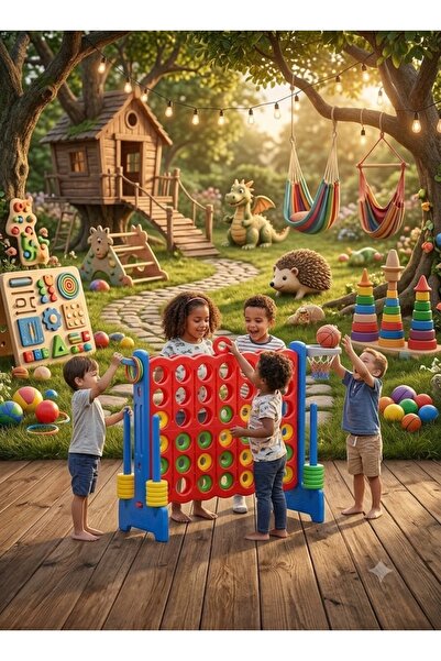 FULLJOY لعبة توصيل رباعية القطع العملاقة,88*41*80 سم