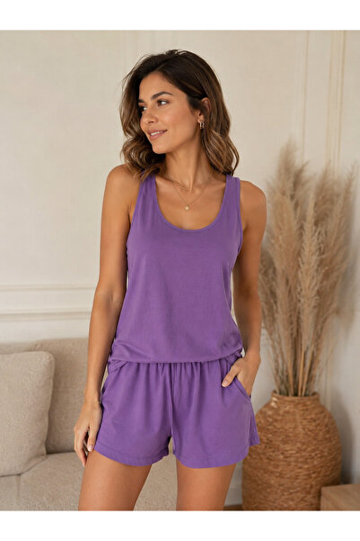 DİVİSTA Set pantaloni scurți liliac