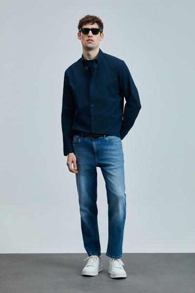 Lufian Orlando Smart Jean Erkek Pantolon Slim Fit Mavi