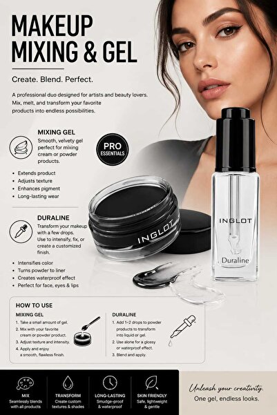 INGLOT جل انجلوت اسود + قطرة انقلوت