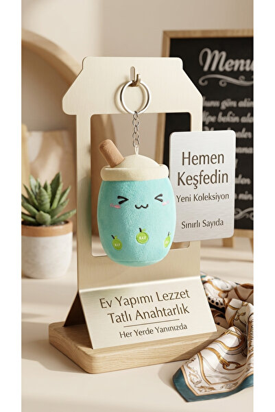 Şirin Kawaii Meyveli Peluş Anahtarlık - Sevimli Bubble Çay Çanta Aksesuarı