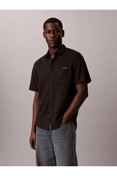 Calvin Klein SS SOLID CAUSAL LINEN CLASSIC SH