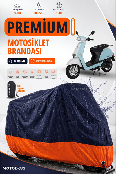 Motobros Motosiklet Cf 250Sr Uyumlu Lüx Premium Paraşüt Kumaş Branda Su Geçir...
