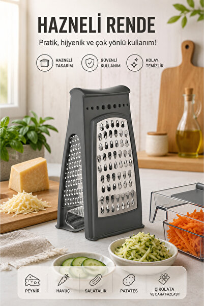 Tercih Home Stainless Steel Professional Grater Double Sided Use Grater with ...
