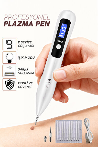 SYNOPE Profesyonel 9 Kademe Dijital Laser Plazma Plasma Pen Kalem Beyaz