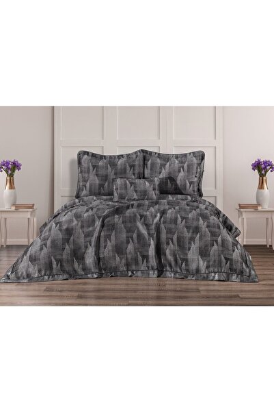 Calantha Home Collection طقم مفرش سرير نيفادا الجديد المكون من 4 قطع باللون ا...