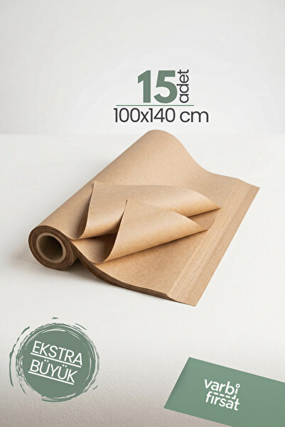 Varbifırsat 15 Adet 100x140 cm Kraft Ambalaj Kağıdı | Paketleme, Çeyiz, Hediy...