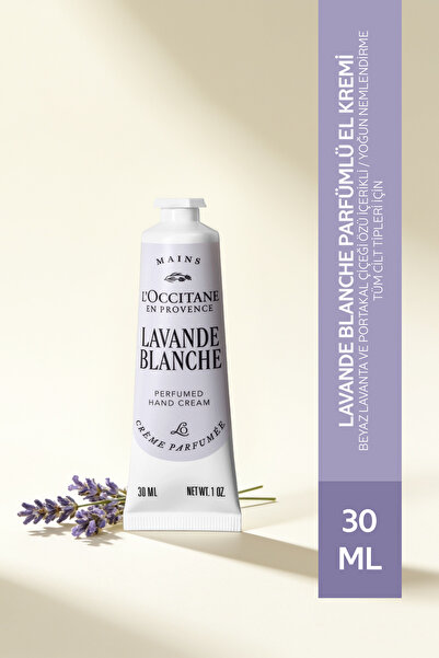 L'Occitane Lavande Blanche Parfümlü El Kremi, Beyaz Lavanta ve Portakal Çiçeğ...