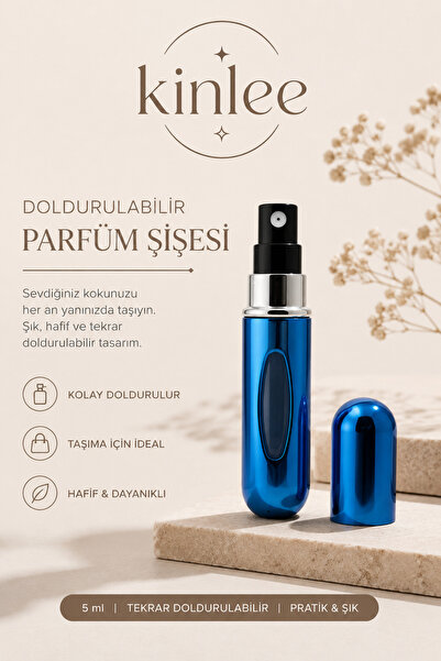 Kinlee 2-Piece Travel Set Toothbrush Protection Case and Refillable Pocket Perfume Bottle Portable Hygienic Set