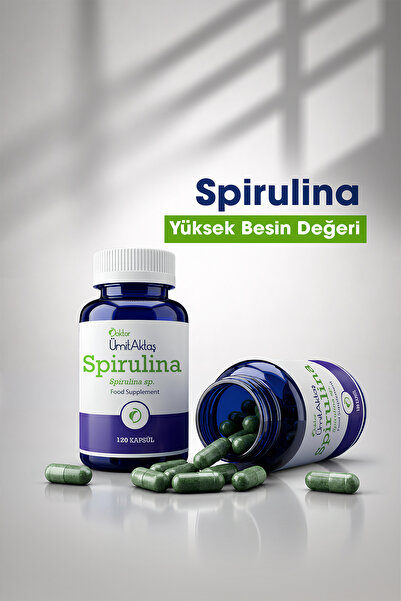 Dr. Ümit Aktaş Spirulina - 120 Kapsül - Gıda Takviyesi
