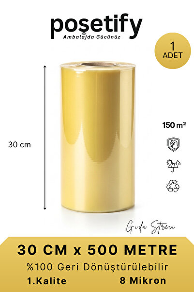 POŞETİFY 20 cm X 400 Meters Food Stretch Film |   8 Microns |   Strong Adhesi...