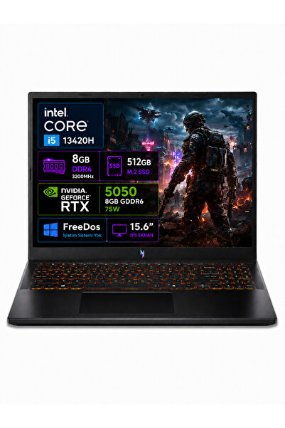 ACER Nitro V 15 ANV15-52 Intel Core i5 13420H 8GB 512GB SSD RTX5050 Freedos 1...