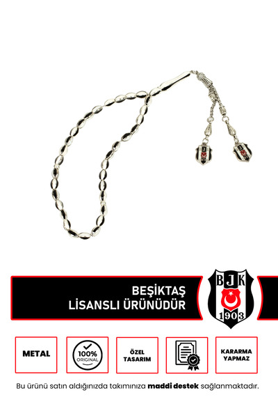Beşiktaş SİYAH-BEYAZ METAL TESPİH