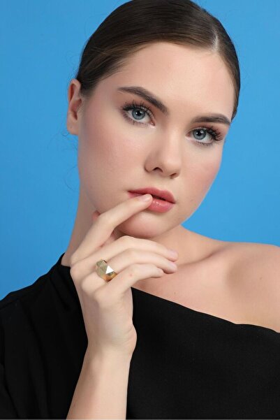 Sembol Gold Geometrik Elegance Yüzük 14 Ayar Altın