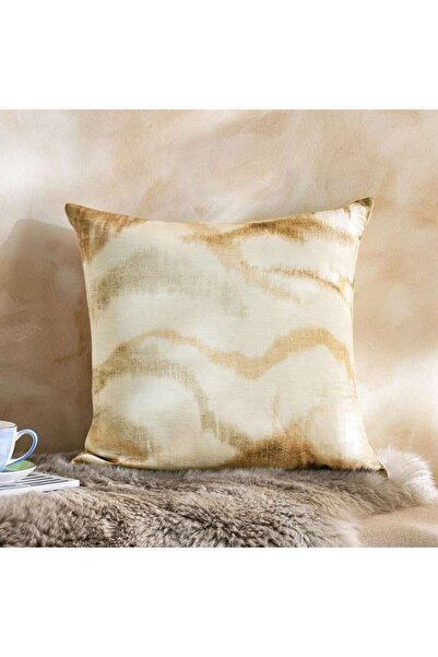 PAN HOME وسادة كوزموبوليتان آرت سيلك بملمس الريش 50x50 سم - لون الشمبانيا