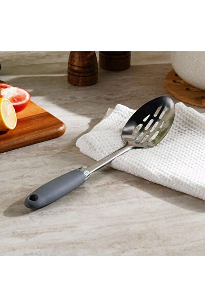PAN HOME مجرفة أيرا ذات فتحات 32×7 سم - رمادية