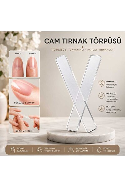 PİRAYE AKSESUAR Cam Tırnak Parlatıcı & Tırnak Törpüsü Nano Özellikli Manikür ...
