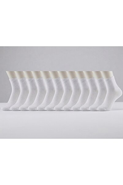 EXE HAPPY COLORS 12 Pairs of Men's Socks Sports Cotton White