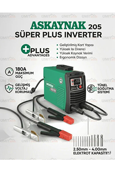 Askaynak 205 Super Plus İnverter Kaynak Makinesi Kaynak Makinesi Elektrot kay...