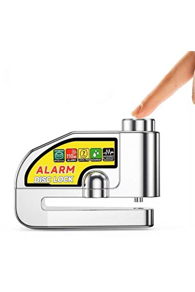 MOTOANL Motosiklet Alarmlı Çelik Disk Kilidi 110 Desibel Ses 7 Pin Girişli Mo...