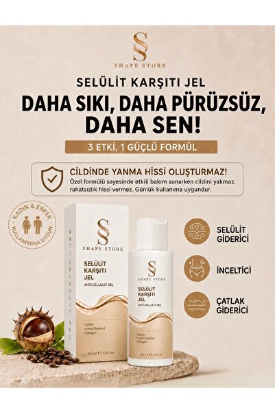 SHAPE STORE Sıkılaştırıcı, Yag Yakımı Hızlandırıcı, Anti Selülit Vucut Jel 200ml