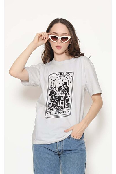 buzagi tasarım ürünleri Sarkastik Regular Fit Unisex White T-Shirt
