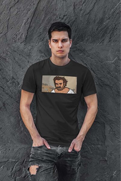 buzagi tasarım ürünleri Uyanış Regular Fit Black Unisex T-Shirt