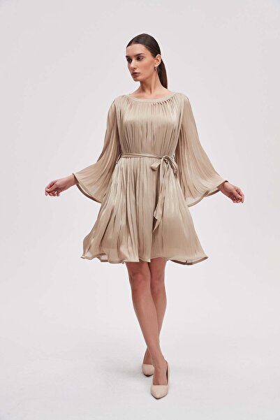 Livia Women's Short Shimmer-Detail Long-Sleeve Dress