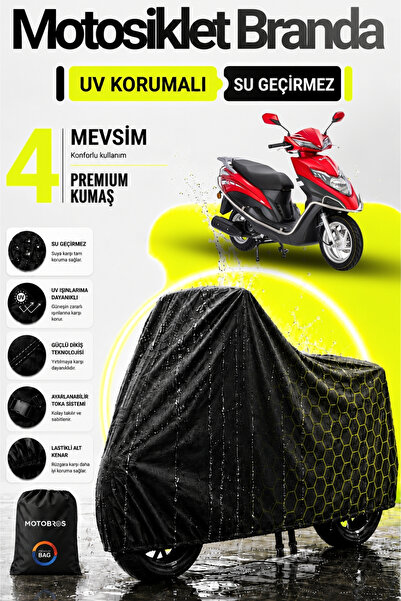 Motobros قماش القنب للدراجات النارية قانوني أسود مقاوم للماء ومتين (أعلى سماك...